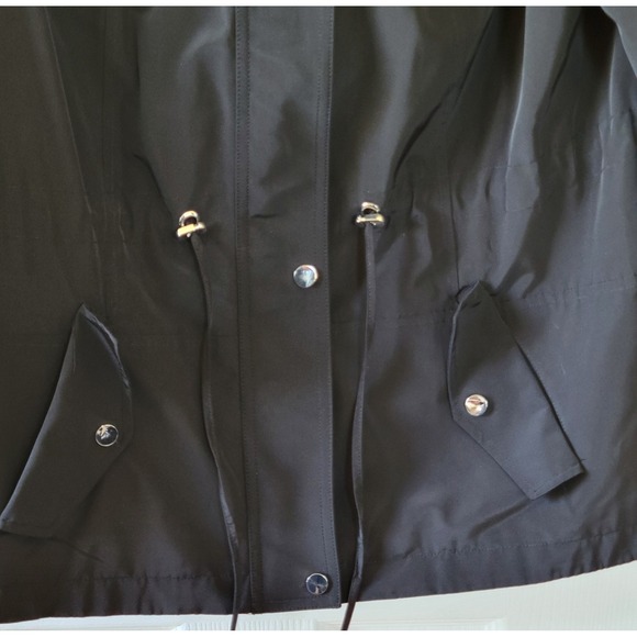 Charter Club Coat Size 1X Black Water-Resistant Hooded Anorak Jacket Womens - Picture 2 of 12
